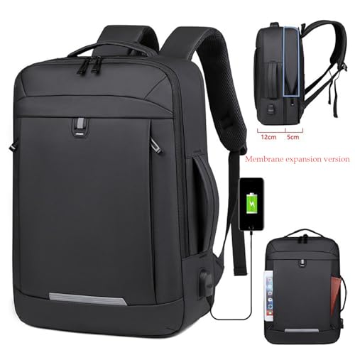 Business Backpack For Men And Women 16 Inch, Waterproof Travel Laptop Backpack With USB Charger Port, Lightweight Work Computer Bag,College Laptop Backpacks,Black