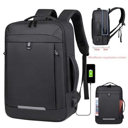 Business Backpack For Men And Women 16 Inch, Waterproof Travel Laptop Backpack With USB Charger Port, Lightweight Work Computer Bag,College Laptop Backpacks,Black