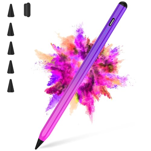 TaIYanG iPad Stylus Pen for iPad 2018-2026, Palm Rejection, Fast Charging | Tilt Sensitivity, for iPad Pencil A16 /10/9/8/7/6, Pro 11/13" (M5/M4),Air M4/M3/M2/5/4, Pro 11/12.9",Mini 6/5,Gradient Purple - color: Gradient Purple