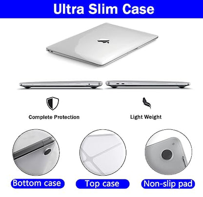 GVTECH Case for MacBook Air 13.6 inch 2026 2025 2024 2023 2022 Release M5 A3449 M4 A3240 M3 A3113 M2 A2681, Plastic Hard Shell, Black Case - color: Black Case, size: Mac Air 13.6(2022-25 M4 A3240 M3 A3113 M2 A2681)