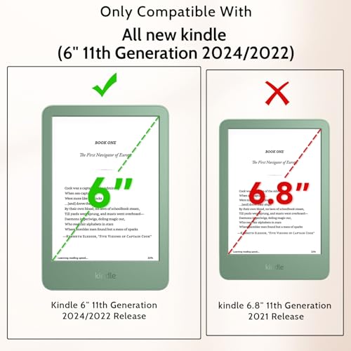 IPROKKO [2 Pack] Anti Blue Light Screen Protector for 6" Kindle 11th Gen 2024/2022 Protective Film, Eyes Friendly Easy Install Anti Glare Kindle Basic Tablet eBook Reader Screen Protector Compatible with Kobo Clara, Kobo Nia, PocketBook - color: Blue, siz