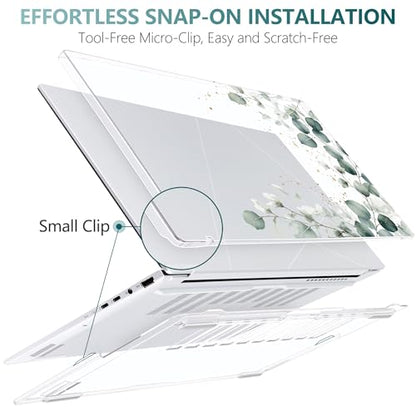 Batianda Artistic Case for ASUS Zenbook 14 OLED 2024 2025, Greenery Leaves | Model UX3405×× / UM3406××, Slim Plastic Hard Shell, Artistic Designs, Ultra-Thin Lightweight Laptop Case - color: Greenery Leaves