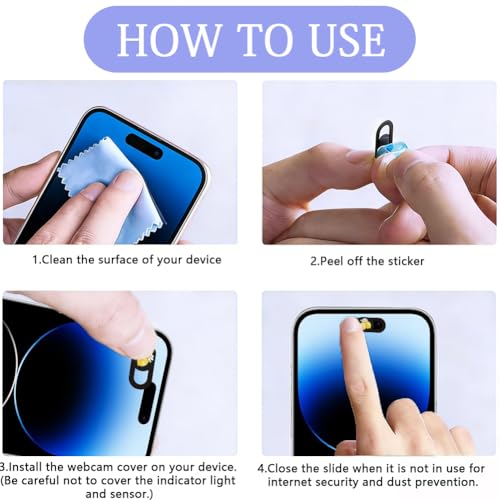 6Pcs 6 Styles Lemon Laptop Camera Covers Privacy Guard Accessories, 0.04 Inch Ultra Thin Webcam Cover Protector Blocker for Desktop Phone Computer Tablet Notebook Mini PC Home Office Use - color: Lemon