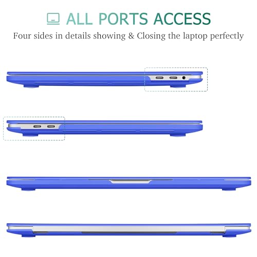 May Chen for MacBook Pro 16 Inch 2019 Release Model:A2141,Smooth Matte Hard Shell Case Cover Screen Protector & Keyboard Cover for MacBook Pro 16 Retina with Touch ID & Touch Bar - Dark Blue - color: Dark blue