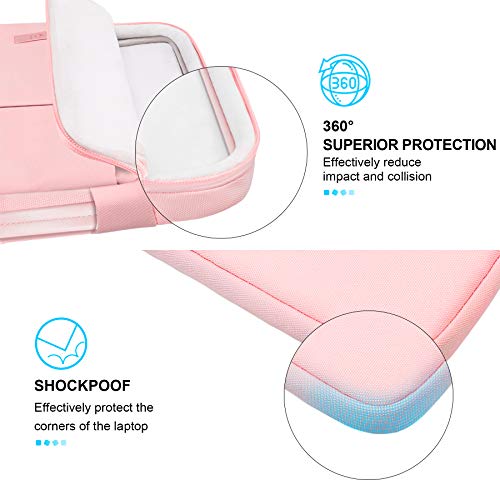 Lacdo 360° Protective Laptop Sleeve Case for 13 inch MacBook Air M5 A3449 (2026), M4 A3240 2025, M3 A3113 A2681 A2337 | 13" MacBook Neo A18 Pro A3404 (2026) | iPad Air/Pro 13 M5 Computer Bag, Pink - color: Pink, size: New MacBook Air/Neo/Pro 13 Inch