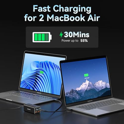 MacBook Pro Charger 100W, VENTION MacBook USB C Charger 4-Ports Foldable GaN+ Charger Power Adapter for MacBook Pro/Air, iPad Pro,iPhone 15/14 Pro, Galaxy S23/S24 Ultra, Steam Deck, Google Pixelbook - size: 100W