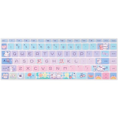Keyboard Cover for HP 14" Laptop/HP Pavilion x360 14M-BA/CD 14M-DH 14-BF 14-cm 14-CF 14-DF 14-dk 14-DS 14-dq 14-FQ Series, 14-dq0020nr/dq0030nr, 14-fq1025nr/fq0033dx (Cute Bunny) - color: Cute Bunny