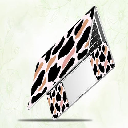 Laptop Skin Sticker Decal, Universal Reusable Vinyl Laptop Cover for 12" 13" 13.3" 14" 15" 15.4" 15.6" Notebook PC, Waterproof Scratch-Resistant with 2 Wrist Pads, Easy to Apply & Remove,Cow Print - color: Cow Print
