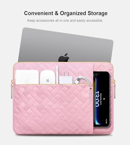 Lacdo 13 Inch Laptop Sleeve Case for 13 inch MacBook Air M5 A3449 (2026), M4 A3240 2025, M3 A3113, M2 A2681, M1 A2337 A2179 A1932 | 13 inch MacBook Neo A18 Pro A3404 (2026) Computer Bag, Sakura Pink - color: Sakura Pink, size: New MacBook Air/Neo/Pro 13 I