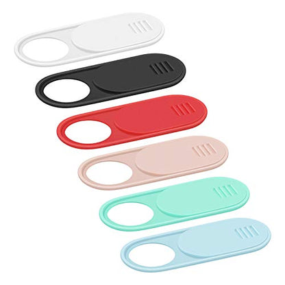 Webcam Camera Cover Slide, Webcam Cover for Laptop 0.028-Inch Ultra-Thin Webcam Cover Blocker, Protect Your Visual Privacy and Security (Multicolor-6 Pack) - color: Multi-Color