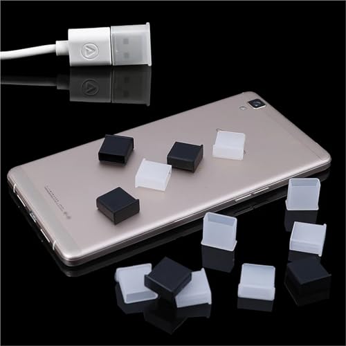USB Cover Cap 100pcs USB Male Anti-Dust Plug Stopper Cap Cover - Waterproof & Dustproof Protector for Electronics(Black) - color: BLACK