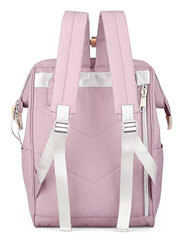 Himawari Laptop Backpack, Stylish Eco-Friendly Canvas, 11"x16"x6.3", Large Capacity, Multi-Functional with USB Port, Padded Back Panel, Adjustable Shoulder Straps - color: 1881-qz, size: Standard
