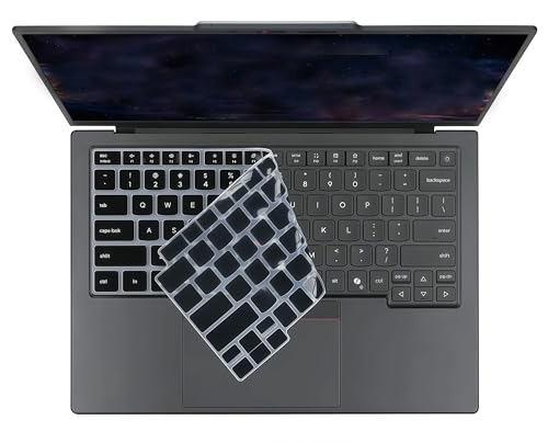 Silicone Keyboard Cover Compatible for 2026 Lenovo ThinkPad X1 Carbon Gen 14 Aura & ThinkPad X1 2-in-1 Gen 11 Aura 14” Laptop (Not for X1 Carbon Gen 13/12/11/10/9, ThinkPad X1 2-in-1 Gen 10/9) (Black) - color: Black