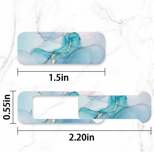 Webcam Cover, 3 Pieces, Laptop Camera Cover, Privacy Shielding Capacity is Twice as Big as The Traditional, Suitable for Computer Mobile Phones, laptops, Tablets and so on (Blue Marble) - color: Blue marble
