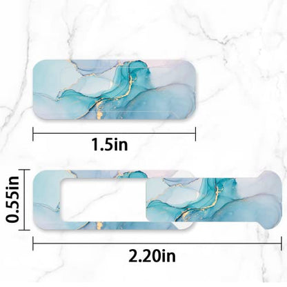 Webcam Cover, 3 Pieces, Laptop Camera Cover, Privacy Shielding Capacity is Twice as Big as The Traditional, Suitable for Computer Mobile Phones, laptops, Tablets and so on (Blue Marble) - color: Blue marble