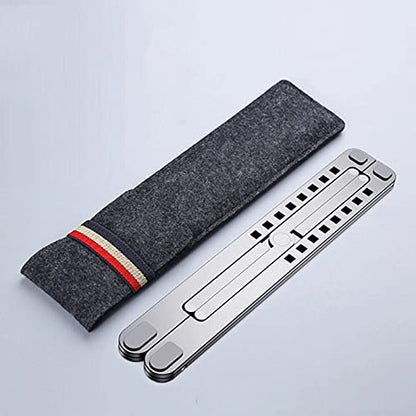 Laptop Stand Portable Heights Adjustable Aluminum Alloy Desktop Ventilated Cooling Holder Folding - color: E