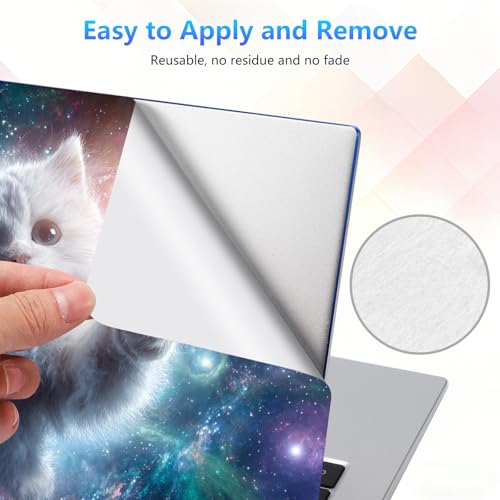 Laptop Skin Sticker Decal 15-15.6 Inch with Cute Mouse Pad, Universal Reusable Vinyl Sticker for 12.1 13 13.3 14 15.4 Inch Netbook and Notebook PC, Galaxy Cat Art - color: Galaxy Cat Art