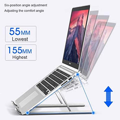 BoxWave Stand and Mount Compatible with Lenovo ThinkPad X1 Carbon Gen 8 (14in) - Compact QuickSwitch Stand, Portable Multi Angle Viewing Foldable Riser - Metallic Silver