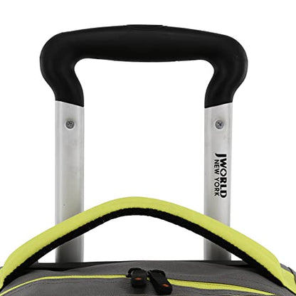 J World Lunar Rolling Backpack. Laptop Bag With Wheels. Wheeled Carry-On Travel Luggage, Grey, 19.5 x 13 x 8 Inches - color: Grey