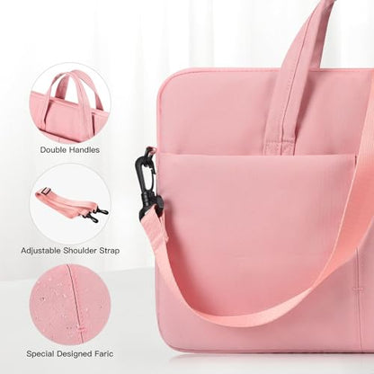 17.3 inch Laptop Sleeve Bag for HP Envy Pavilion 17/LG Gram/MSI/Dell Inspiron/Lenovo Thinkpad/ASUS/Acer Protective Computer Case Shoulder Bag, Pink - color: Pink, size: 17.3 Inch