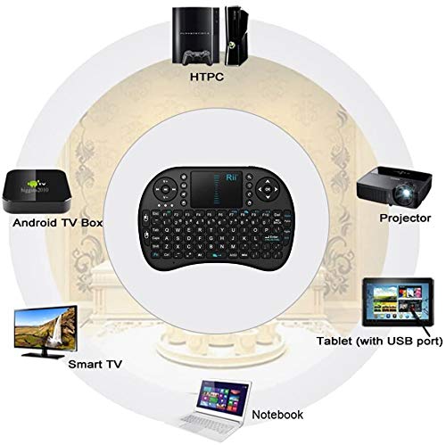 Rii? 2.4GHz Mini Wireless Touchpad Keyboard With Mouse For PC/PAD/360XBox/PS3/Google Android TV Box/HTPC/IPTV,(Control Distance up to 15M)