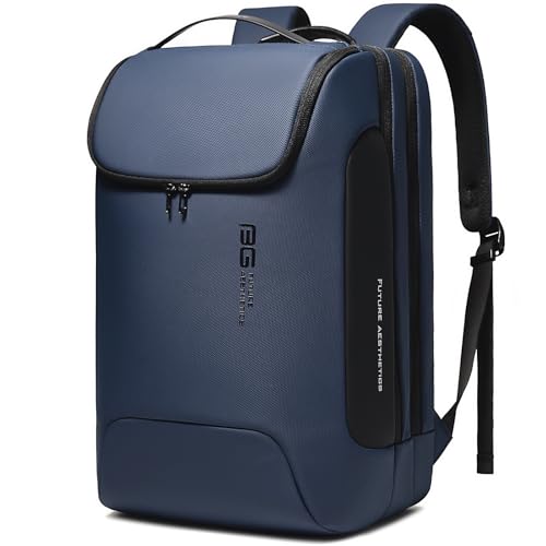 BANGE Laptop Backpack for 17.3Inch Notebook,Waterproof Travel Backpacks,High Tech Backpack with Water Bottle, Business Backpacks for Men and Women - color: Blue, size: Without Lock+USB