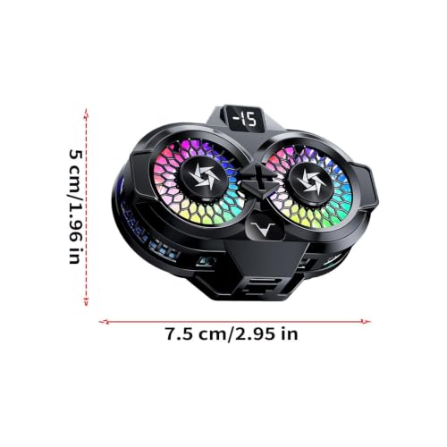 Phone Cooler Cellphone - Double Semiconductor Clip with Digital Display | Phone Cooling for Mobile Game Live Streaming Home Tablet Laptops