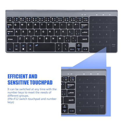 2.4Ghz Mini Wireless Keyboard with Touchpad Numeric Keypad Portable Ultrathin Remote Keyboard Mouse Combo