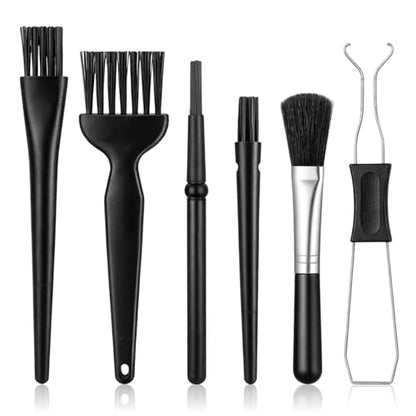 JJUNW 6Pcs Mini Keyboard Cleaning Brushes Kit, with Keycap Puller & Switch Puller PP Handle Nylon Anti Static Cleaning Brush for Computer Keyboard Motherboard Camera Small Space