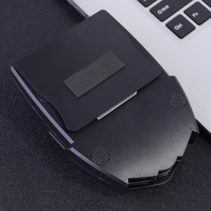 SHINEOFI USB Laptop Cooling Pad with Side Suction Air Draft Design, Black Plastic Computer Accessory Featuring Great Performance and Efficient Cooling for Enhanced Laptop Radiator Function