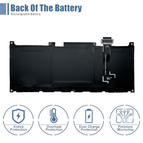 MN79H Laptop Battery Replacement for Dell XPS 9320 XPS 13 Plus 9320 XPS 13 9340 9345 Series 0NXRKW XPS9320-7523BLK-PUS XPS9320-7585SLV-PUS J7H5M 0J7H5M NXRKW 11.55V 55Wh 4524mAh - size: 10.44*4.31*0.23 inch MN79H