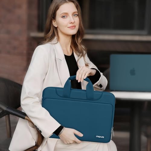 MOSISO 360 Protective Laptop Bag 14 inch, 14 inch Computer Bag | Compatible with HP Lenovo Dell ASUS Acer, HP Stream,Dell Latitude,IdeaPad, Laptop Carrying Case with Strap&Handle, Teal Green - color: Teal Green, size: 14 inch