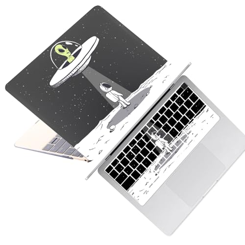 Laptop Shell for MacBook Air 11 inch Case 2015 2014 2013 2012 2011 2010 Release Model A1465 A1370,Air 11.6" Snap on Protective Laptop Hard Case & Keyboard Cover,Astronaut & Alien - color: Astronaut & Alien, size: Air 11" 2010-2015(A1370/A1465)