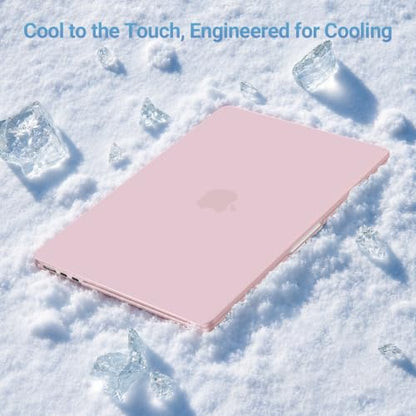 MOSISO Compatible with MacBook Air 15 inch Case M5 2026 M4 M3 M2 2025-2023 | A3448 A3241 A3114 A2941, Scratch-Resistant Protective Hard Shell Case&Keyboard Cover&ScreenFilm&Pouch, Baby Pink - color: Baby Pink