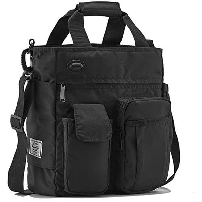 d'yallee Crossbody Messenger Bag Men Waterproof Shoulder Business Work Bag Nylon - color: Black