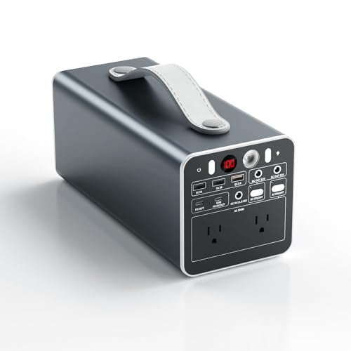300W Portable Power Station, 299.7Wh Portable Laptop Charger with AC Outlet, Dual Way 65W PD/USB-C Port, Battery Pack Power Supply, Solar Generator for Outdoor Camping Home - size: Medium