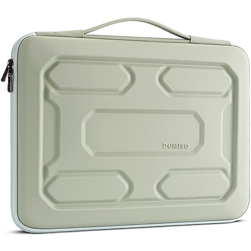 DOMISO Laptop Hard Case 17-17.3 inch Waterproof Shockproof Hard Shell Laptop Sleeve with Handle & Storage Pocket, Compatible with MacBook, HP, Dell, Mint Green - color: Mint Green, size: 17.3 inch
