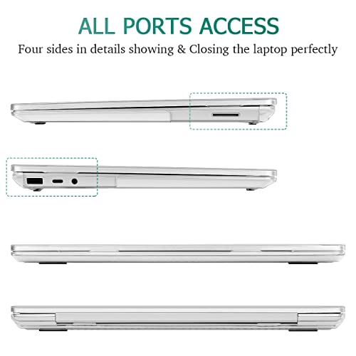 May Chen Compatible with Microsoft Surface Laptop Go 3 Go 2 Go 1 12.4 Inch Model 1943 2013 (2023 2022 2020 Release), Plastic Hard Shell Case with Screen Protector + Keyboard Cover, Crystal Clear - color: Crystal Clear