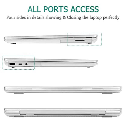May Chen Compatible with Microsoft Surface Laptop Go 3 Go 2 Go 1 12.4 Inch Model 1943 2013 (2023 2022 2020 Release), Plastic Hard Shell Case with Screen Protector + Keyboard Cover, Crystal Clear - color: Crystal Clear