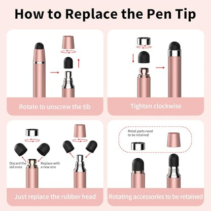 3PCS Stylus Pen for Touchscreen,2-in-1 High Precision Stylus | Stylus Pen for iPad/iPhone/Android/nintendo switch,Tablets and Capacitive Touchscreens,No Need to Connect or Charge
