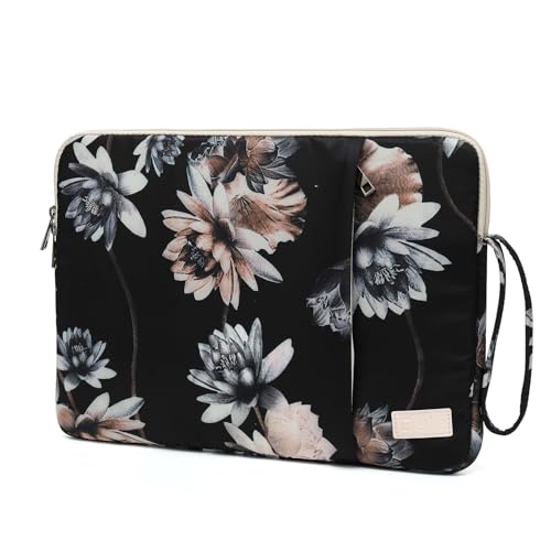 Laptop Sleeve 13.3 inch14 Inch, 15.6inchWater Resistant Traveling Computer Cover with Handle, Shockproof Protective Carrying Laptop Case (Y8-Lotus, 14 inch) - color: Y8-Lotus, size: 14 inch