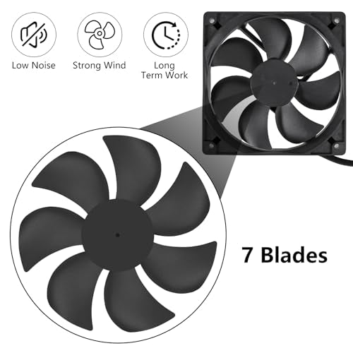 ACEIRMC 4pcs 120mm USB Brushless Cooling Fan 120mm x 25mm DC 5V Quiet Cooling Fan 12025 Mini Computer Fan for Small Appliances Series Replacement (12025 5V USB) - color: 12025 5V USB