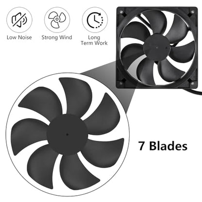 ACEIRMC 4pcs 120mm USB Brushless Cooling Fan 120mm x 25mm DC 5V Quiet Cooling Fan 12025 Mini Computer Fan for Small Appliances Series Replacement (12025 5V USB) - color: 12025 5V USB