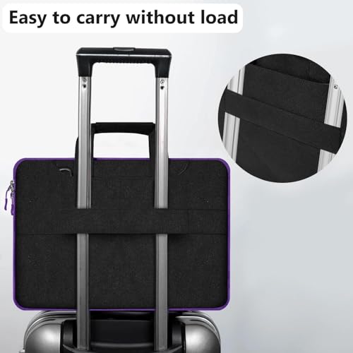 Hseok Laptop Shoulder Bag 15 15.6 16 Inch Briefcase,Compatible MacBook Pro/Neo 16",MacBook Air/Pro 15,XPS 15/16 and most 15.6-16 and Most 15-16 Notebooks,Spill-Resistant Handbag,Black Purple - color: Black Purple, size: 15-16 inch