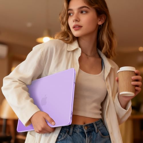 May Chen for MacBook Neo 13 inch Liquid Retina Display ((2026 Release A3404), Slim & Lightweight Protective Case with Screen Protector&Keyboard Cover&Dust Plug, Frosted Purple - color: Frosted Purple