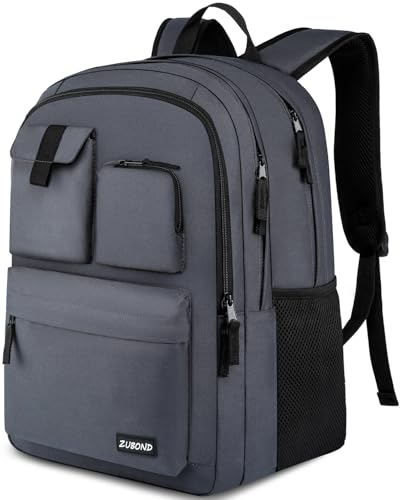 ZUBOND Backpack for Men & Women, Backpacks for School Teen Boys & Girl, Student Bookbag 17.3 inch Laptop Compartment for High Middle School, Black Travel Casual Bag - color: Black, size: 17.3 Inch