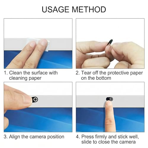 3/6 Pack Webcam Cover Slide for Laptop, Tablet, Mobile Phone - 0.02 Inch Ultra-Thin, Anti-peep Lens, Sliding Blocker (White,6 PCS) - color: White, size: 6 PCS