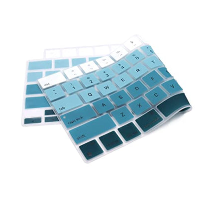 Se7enline Compatible with MacBook Keyboard Cover Skin for Mac Neo & Air 13/15 & Pro 14/16 inch (M5 M4 M3 M2 M1 A18 Pro) 2026/2025/2024/2023/2022/2021 Silicone Waterproof Dustproof Durable,Ombre Green - color: Ombre Green
