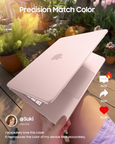 Fintie Case for MacBook Neo 13 Inch A3404 2026, Frost Blush | Snap-On Hard Shell Cover, Ultra-Thin, Slim Fit, Lightweight - color: Frost Blush