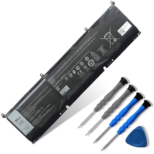 56Wh 8FCTC Laptop Battery Compatible with DELL XPS 15 9500 XPS 15 9500-R1505S -R1845S -R1845TS -R1945TS Series Notebook 3ICP7/73/64 DVG8M P8P1P 11.4V 4650mAh - size: 11.8*2.13*0.18 inch 8FCTC